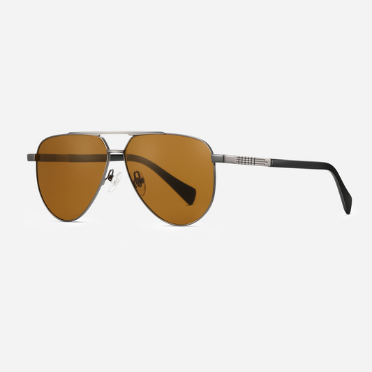Miles Ti — Titanium Aviator Sunglasses with Polarized Glass